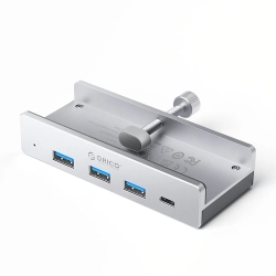 ORICO Hub MH4PC montowany na zacisk USB-C / USB-A USB-C - srebrny