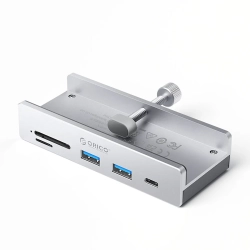 ORICO Hub MH5PC montowany na zacisk USB-C / USB-A USB-C SD TF - srebrny
