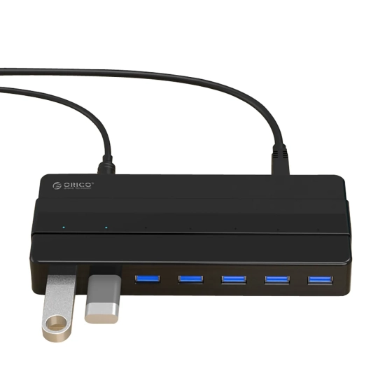 ORICO Hub rozdzielacz H7928-U3-V1 7x USB-A - czarny