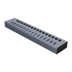 ORICO Hub BT2U3-16AB z włącznikami 16x USB-A - szary