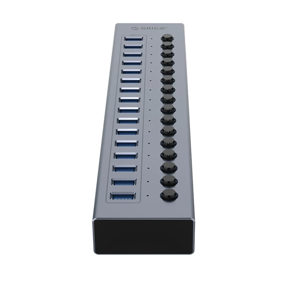 ORICO Hub BT2U3-16AB z włącznikami 16x USB-A - szary