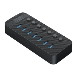 ORICO Hub CT2U3-7AB z włącznikami 7x USB-A - czarny