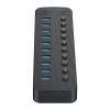 ORICO Hub CT2U3-10AB z włącznikami 10x USB-A - czarny