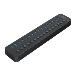 ORICO Hub CT2U3-16AB z włącznikami 16x USB-A - czarny