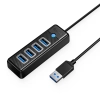 ORICO Hub rozdzielacz PW4U-U3 USB-A - 4x USB-A - czarny