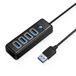 ORICO Hub rozdzielacz PW4U-U3 USB-A - 4x USB-A - czarny