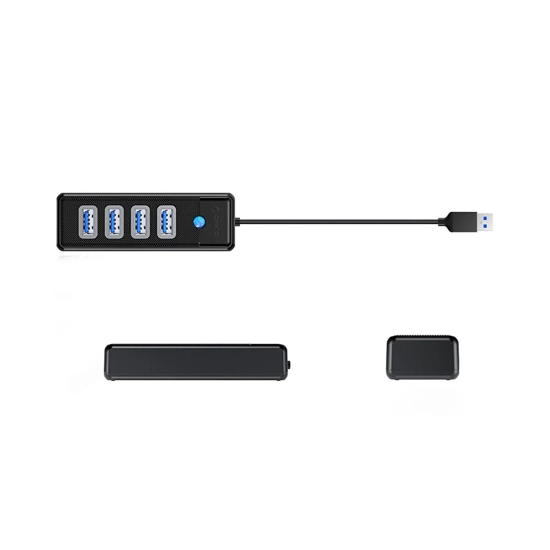 ORICO Hub rozdzielacz PW4U-U3 USB-A - 4x USB-A - czarny