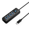 ORICO Hub rozdzielacz PW4U-C3 USB-C - 4x USB-A - czarny