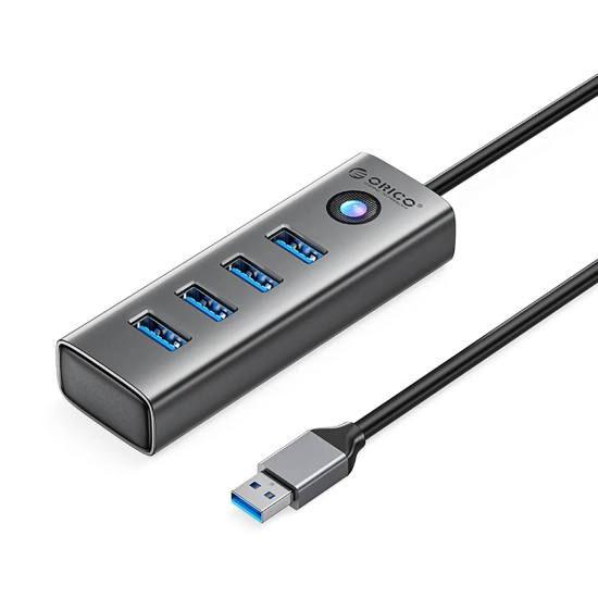 ORICO Hub adapter rozdzielacz PDD4U-U3 4x USB-A - szary