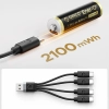 ORICO Bateria litowa akumulator AA 1.5 V 2100mWh USB-C z kablem ładującym