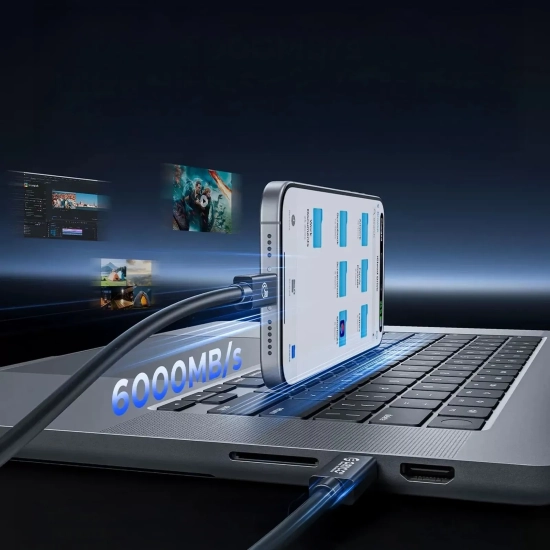 ORICO Kabel przewód USB-C USB4 Thunderbolt5 80Gbps 240W 2m - czarny