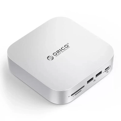 ORICO Stacja dokująca 9w1 USB-A USB-C RJ45 SD TF mini jack - srebrna