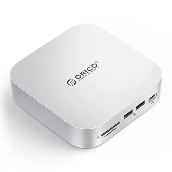 ORICO Stacja dokująca 9w1 USB-A USB-C RJ45 SD TF mini jack - srebrna
