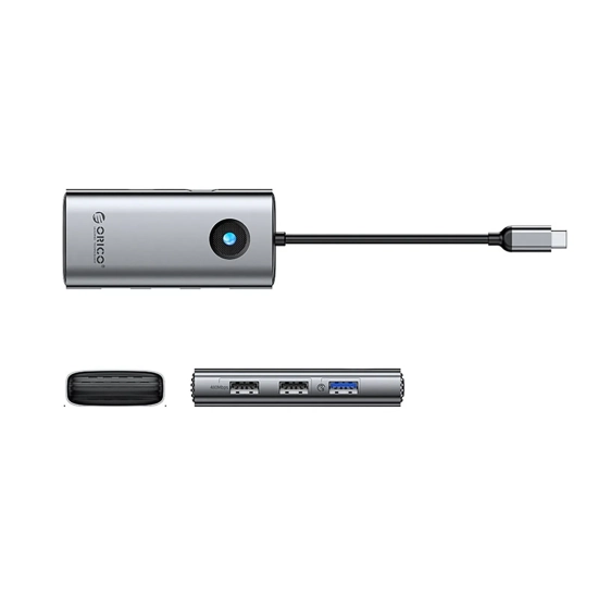 ORICO Hub stacja dokująca USB-C - USB-A USB-C PD HDMI - szara