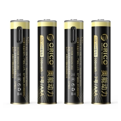 ORICO Bateria litowa akumulator AAA 1.5 V 500mWh USB-C - 4 szt.