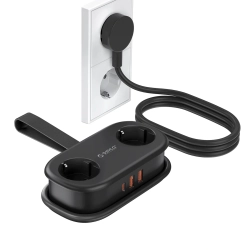 ORICO Listwa zasilająca 5w1 AC USB-A USB-C GaN 20W - czarna