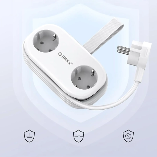 ORICO Listwa zasilająca 5w1 AC USB-A USB-C GaN 20W - biała