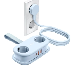 ORICO Listwa zasilająca 5w1 AC USB-A USB-C GaN 20W - niebieska