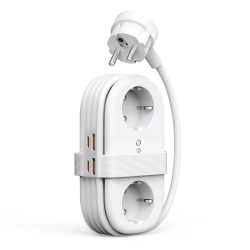ORICO Listwa zasilająca 6w1 AC USB-A USB-C GaN 65W - biała