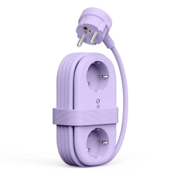 ORICO Listwa zasilająca 6w1 AC USB-A USB-C GaN 65W - fioletowa