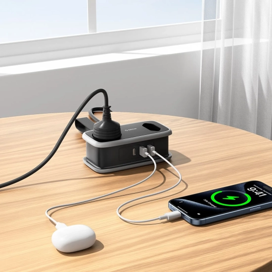 ORICO Listwa zasilająca 5w1 AC USB-A USB-C 15.5W - czarna