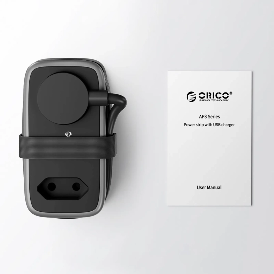 ORICO Listwa zasilająca 5w1 AC USB-A USB-C 15.5W - czarna