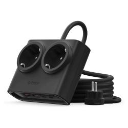 ORICO Listwa zasilająca 6w1 AC USB-A USB-C 25W - czarna