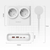 ORICO Listwa zasilająca 6w1 AC USB-A USB-C 25W - biała