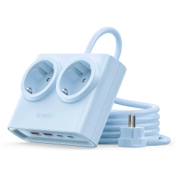 ORICO Listwa zasilająca 6w1 AC USB-A USB-C 25W - niebieska