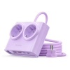 ORICO Listwa zasilająca 6w1 AC USB-A USB-C 25W - fioletowa
