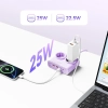 ORICO Listwa zasilająca 6w1 AC USB-A USB-C 25W - fioletowa
