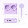 ORICO Listwa zasilająca 6w1 AC USB-A USB-C 25W - fioletowa