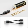ORICO Bateria litowa akumulator AA 1.5 V 2100mWh USB-C z kablem ładującym