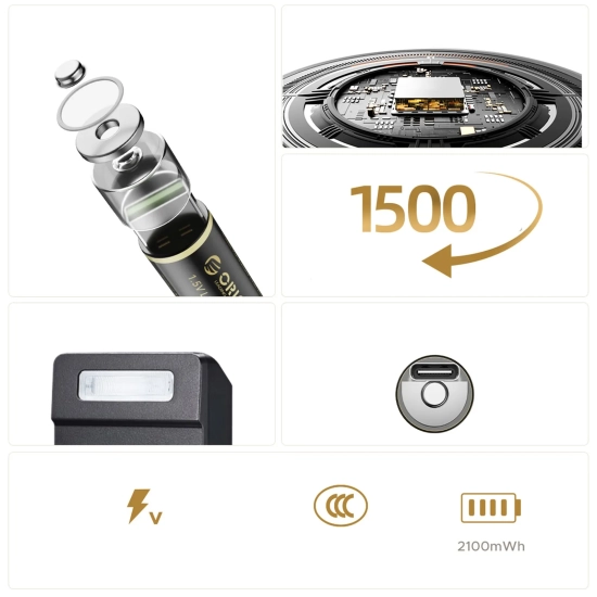 ORICO Bateria litowa akumulator AA 1.5 V 2100mWh USB-C z kablem ładującym