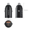 ORICO Ładowarka samochodowa USB-A USB-C 30W - czarna