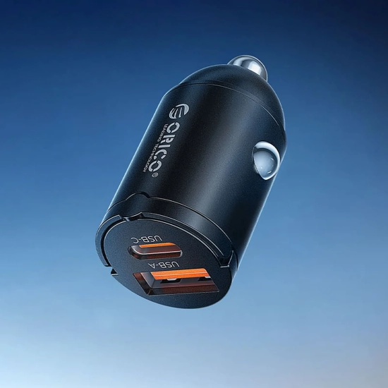 ORICO Ładowarka samochodowa USB-A USB-C 30W - czarna