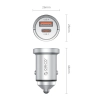 ORICO Ładowarka samochodowa USB-A USB-C 45W - srebrna