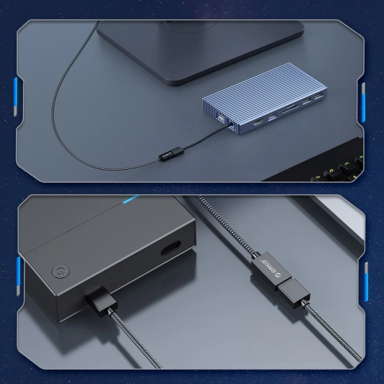 ORICO Adapter przejściówka USB-C - USB-A 3.1 Gen 2 10Gbps OTG 30cm - czarny