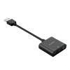 ORICO Zewnętrzna karta dźwiękowa USB-A - 3x mini jack - czarna