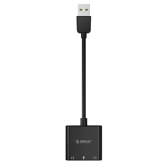 ORICO Zewnętrzna karta dźwiękowa USB-A - 3x mini jack - czarna