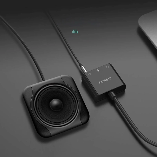ORICO Zewnętrzna karta dźwiękowa USB-A - 3x mini jack - czarna