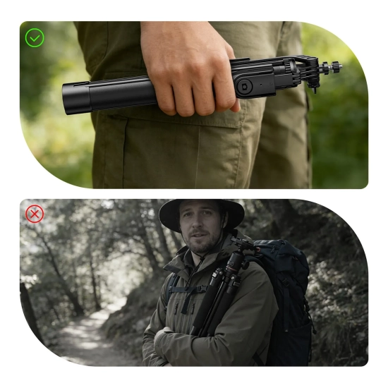 ORICO Selfie stick tripod 1/4'' na telefon kamerę aparat Bluetooth - czarny