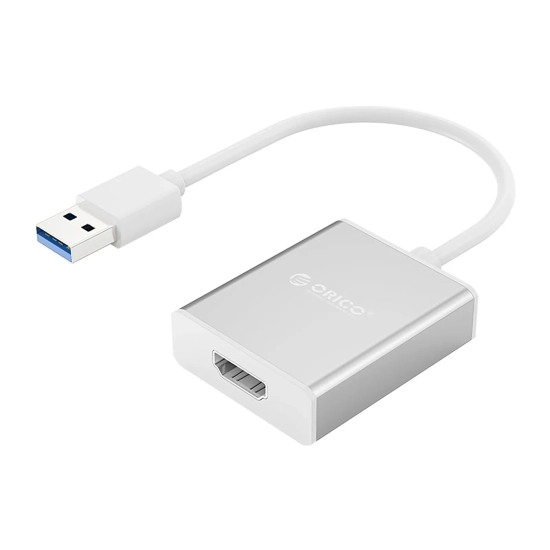 ORICO Adapter przejściówka USB-A - HDMI - srebrna