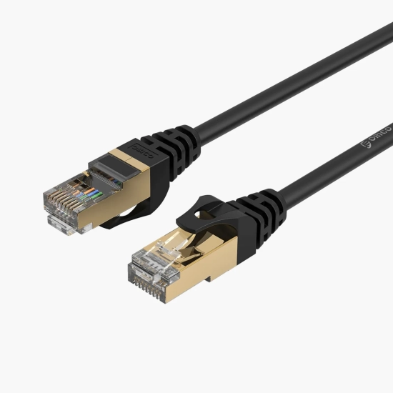 ORICO Kabel sieciowy internetowy okrągły LAN CAT7 10Gbps RJ45 2m - czarny