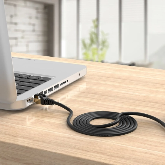 ORICO Kabel sieciowy internetowy okrągły LAN CAT7 10Gbps RJ45 3m - czarny