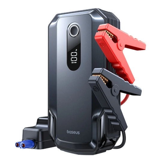 Baseus jump starter 8000A 20000mAh czarny — wariant produktu marki Baseus, kolor czarny, pojemność 20000mAh.