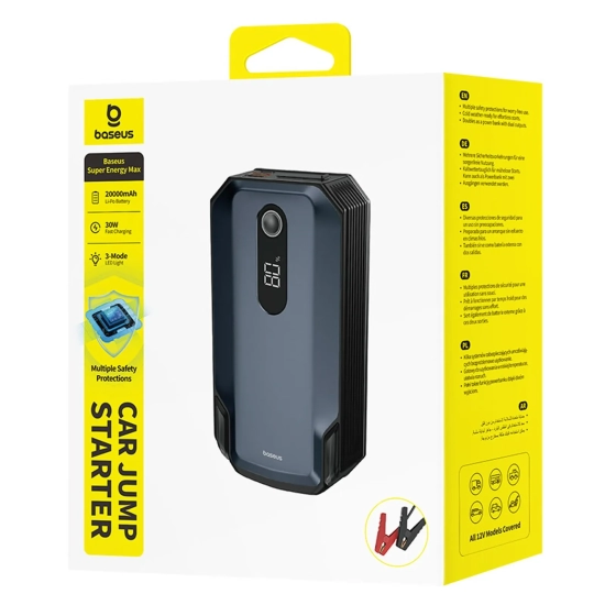 Baseus jump starter 8000A 20000 mAh czarny
