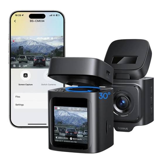 Wideorejestrator kamera samochodowa PrimeTrip VD1 Pro GPS 4K - czarny