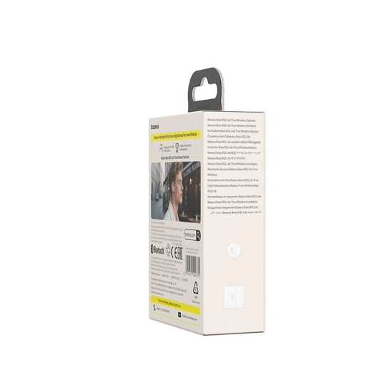 Baseus Słuchawki Bass BS2 Lite TWS Bluetooth 6.0 różowe