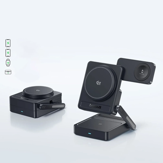 Ładowarka bezprzewodowa 3w1 Qi2.2 35W z zasilaczem EU 45W i kablem USB-C